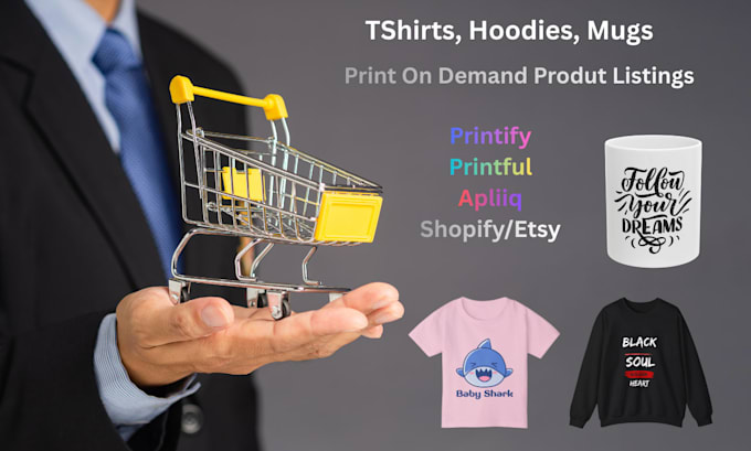 set up etsy and shopify print on demand product mockups