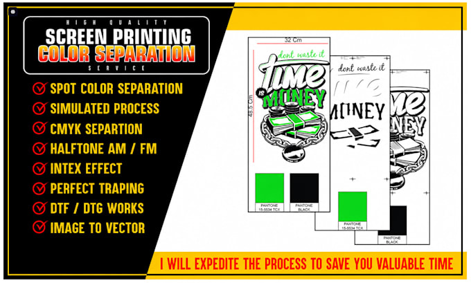 do screen printing color separation spot color simulated process halftone