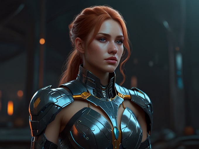 create fantasy, sci fi, character with hyperrealistic style