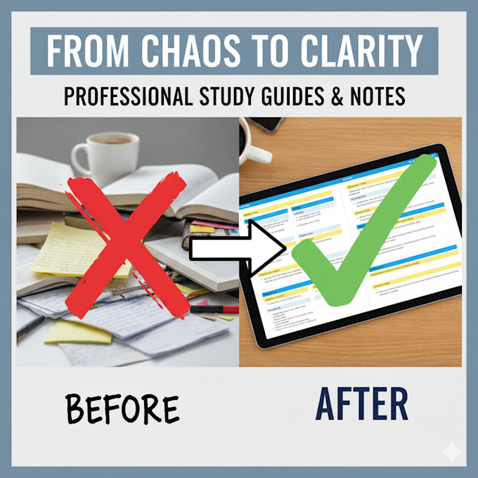 make detailed study guide and notes for your courses