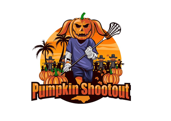 create attractive and imagination lacrosse and pumpkin logo design