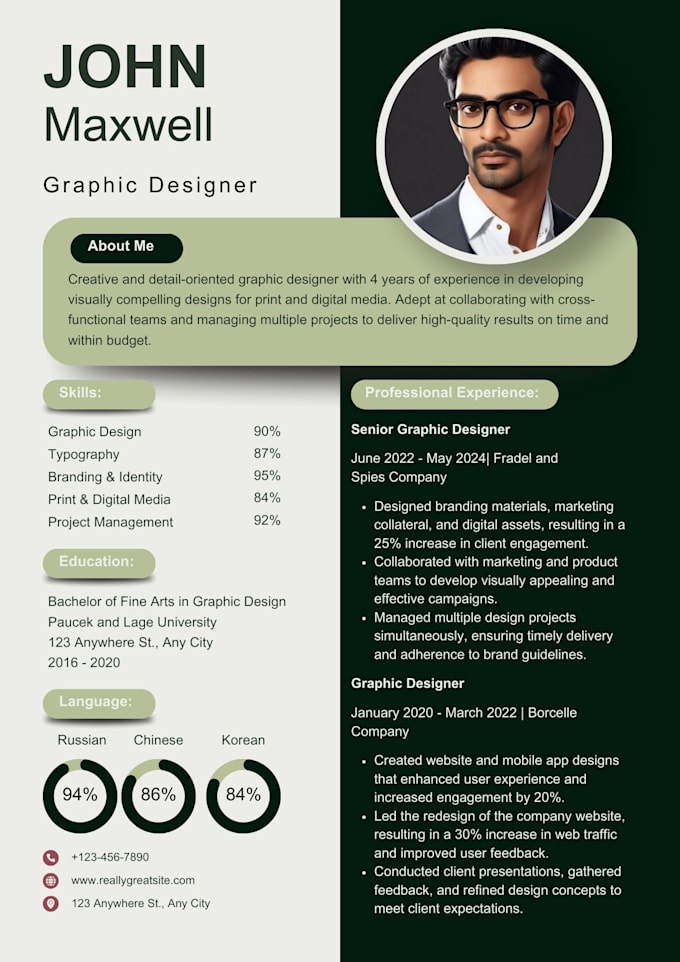 professional creative and personal interactive portfolio