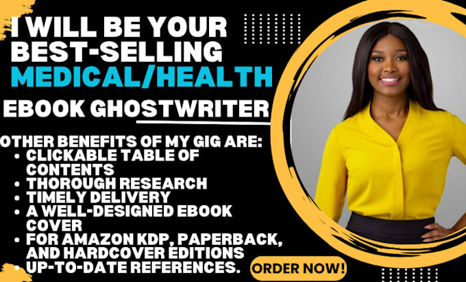 be your health, medical, fitness and physiotherapy ebook writer, ghostwriter