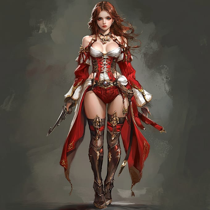 create fantasy or dnd party illustration