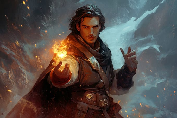 create an dnd character art and oc character