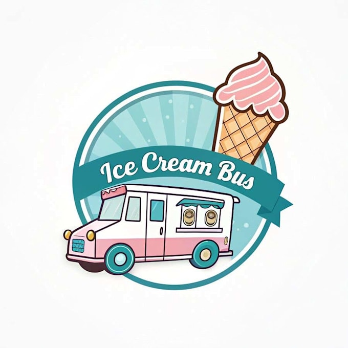 do a distinctive and modern ice cream truck logo design