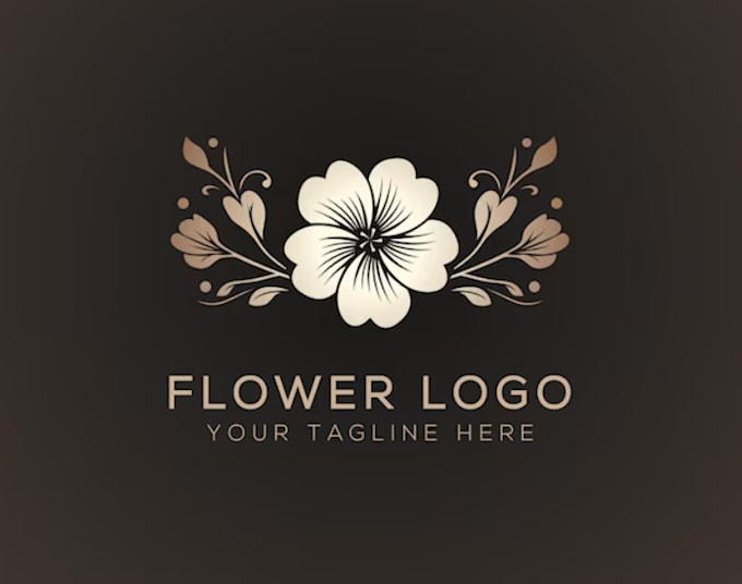make hand drawn botanical floral logo