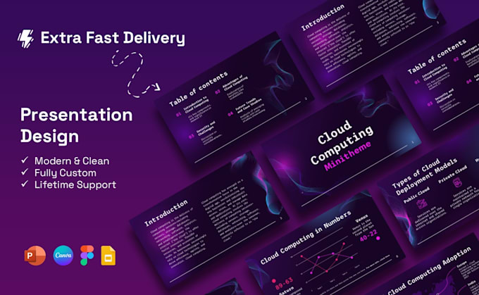 design investor pitch deck in powerpoint, figma, google slides, canva