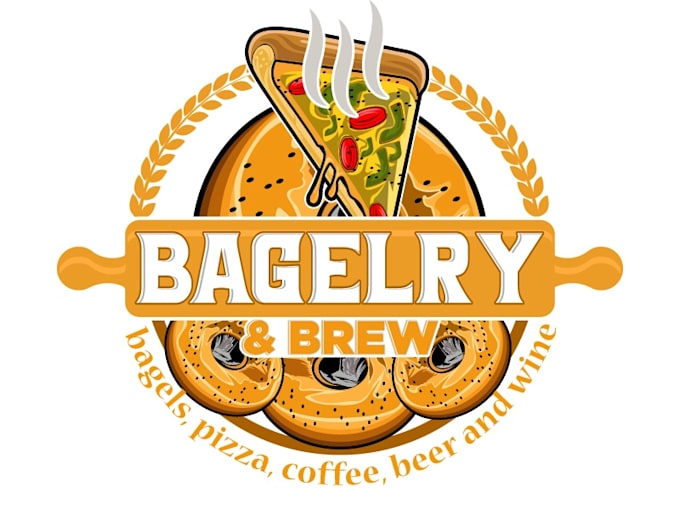 design unique bagel logo for your business