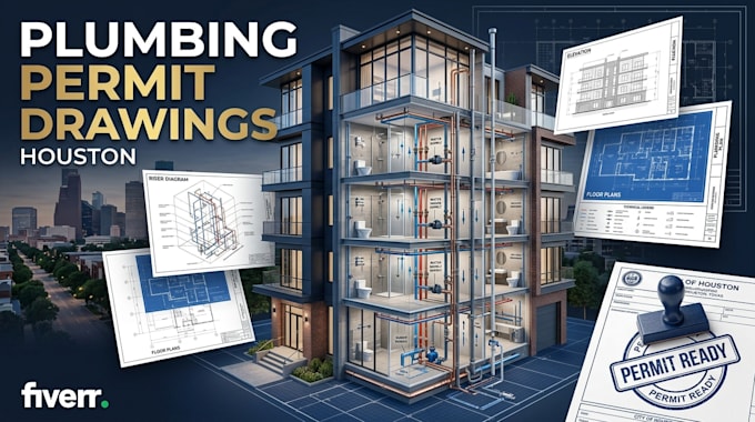 design houston plumbing permit riser diagrams and piping plans