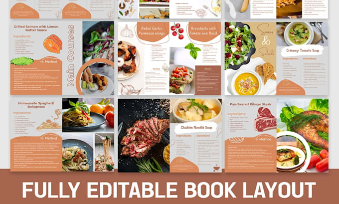 book layout design format your novel fiction book cookbook price list