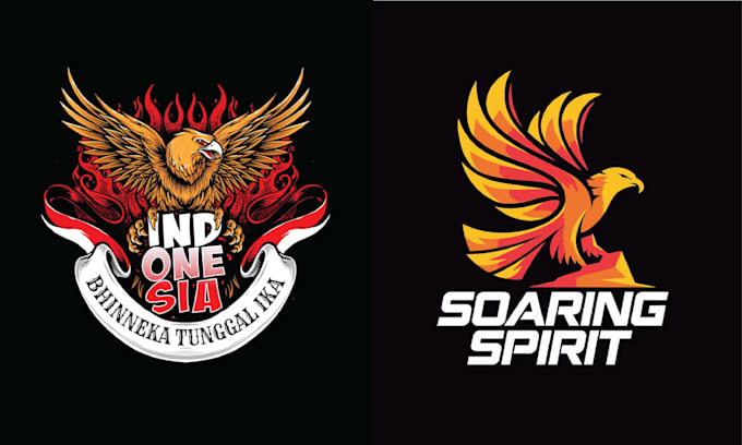 create high quality eagle phoenix logo