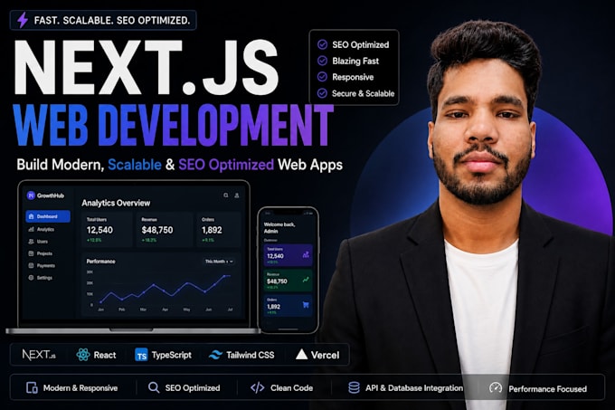 build a scalable nextjs saas web app and dashboard