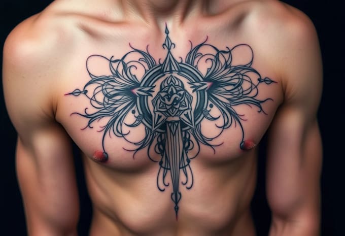 design a linear minimalist tattoo