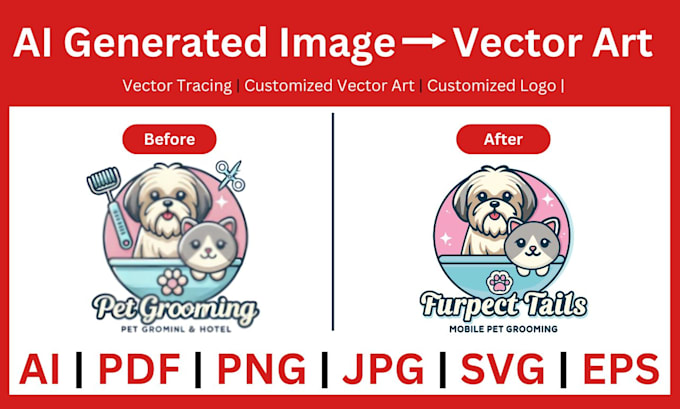 convert ai generated logo into vector art