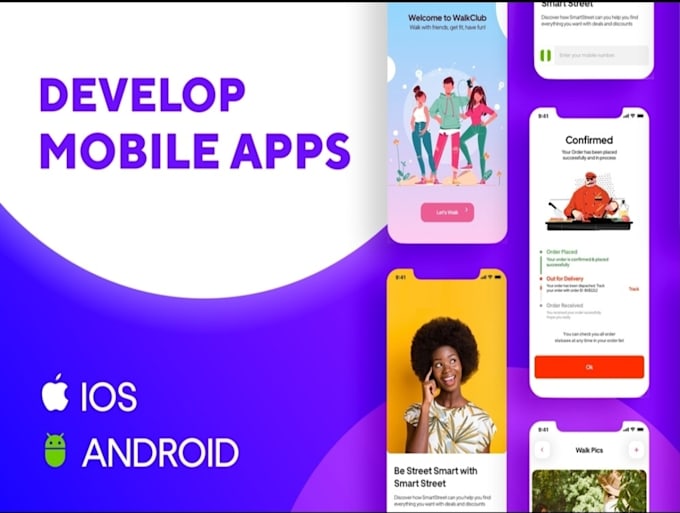 develop a custom mobile app for IOS and android