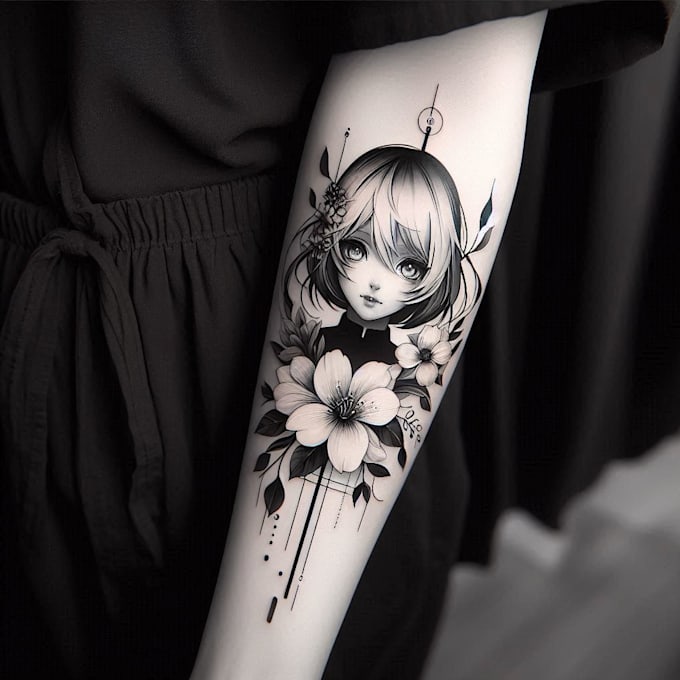 draw minimalist tattoo sleeve tattoo design