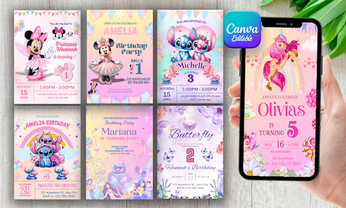 design a birthday invitation for kids canva