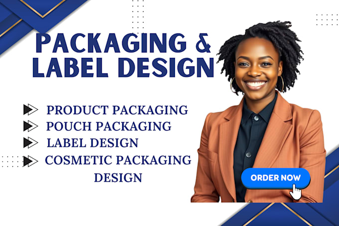 do packaging design, product label design, pouch design and amazon box design