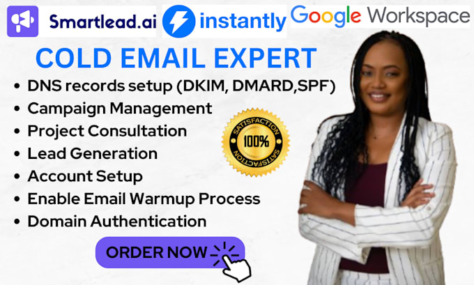 do instantly ai or smartlead cold outreach email warm up with google workspace