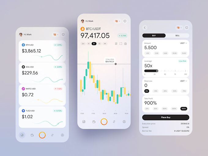 develop token website, dapp app, staking website, broker website, investment app
