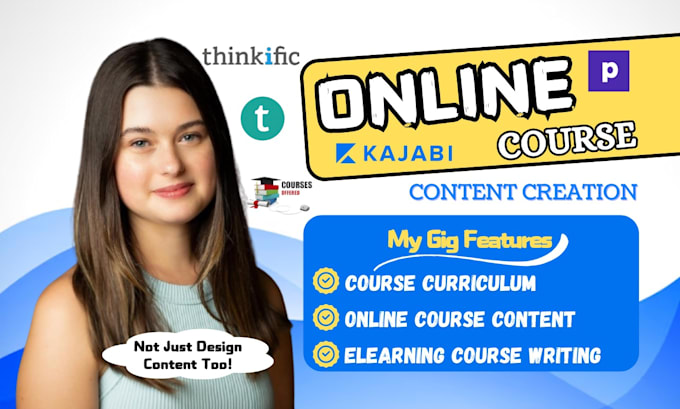 create online course content, course creation, course curriculum on thinkific