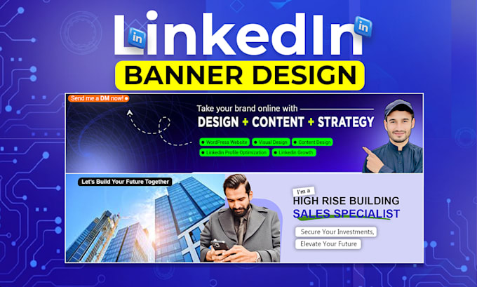 design a modern, responsive linkedin banner that reflects you