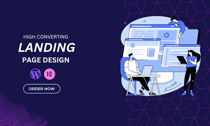 create responsive wordpress landing page, elementor lending page