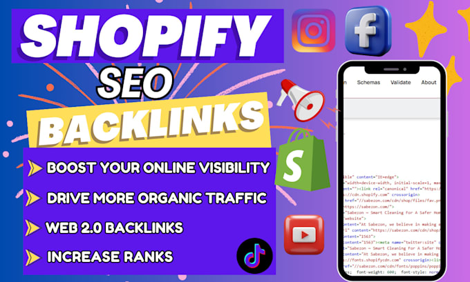 do shopify seo, wix optimization, wordpress and squarespace website promotion