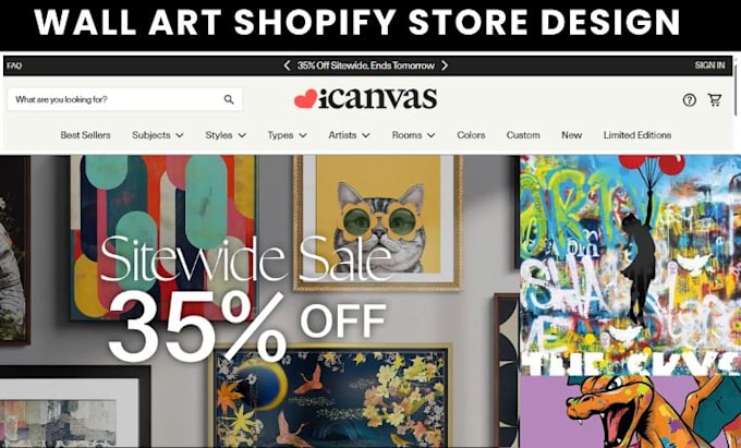 design wall art shopify store print on demand wall art store wall art website