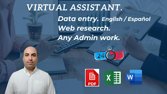 be your virtual assistant for data entry, typing, copy paste and web research