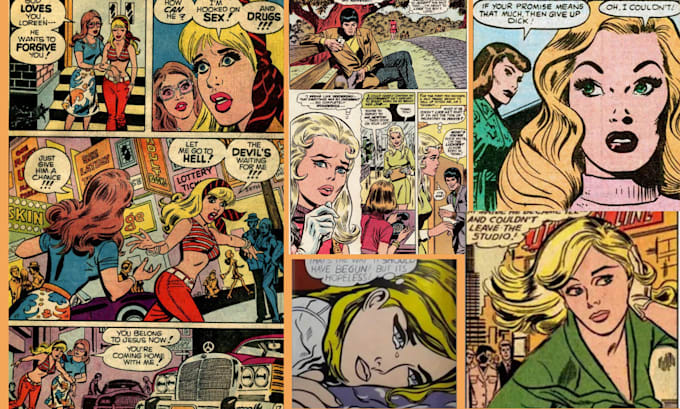 Draw retro comic page vintage retro comic illustration 80s vintage ...