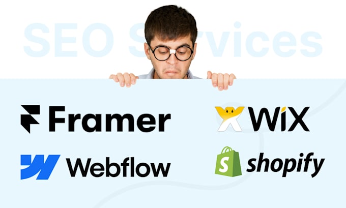 do SEO for webflow, framer, wix, and shopify store