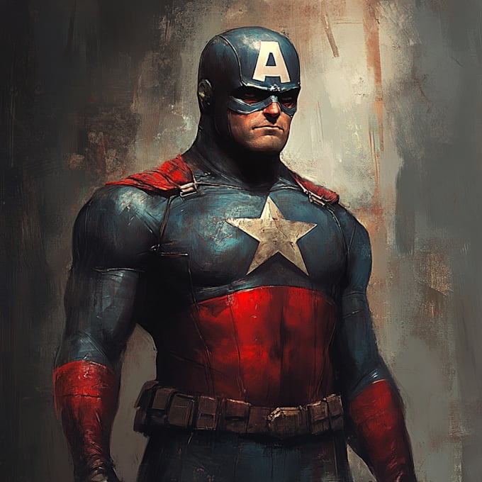 drawing custom superhero character in action