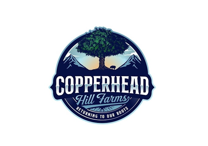 design impressive copperhead hill farmstead logo