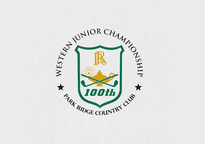 design golf tournament and anniversary logo