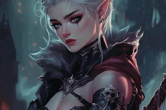 draw dnd character art and oc character