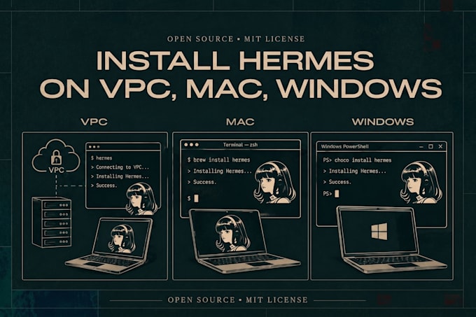 install and set up any ai tool like hermes