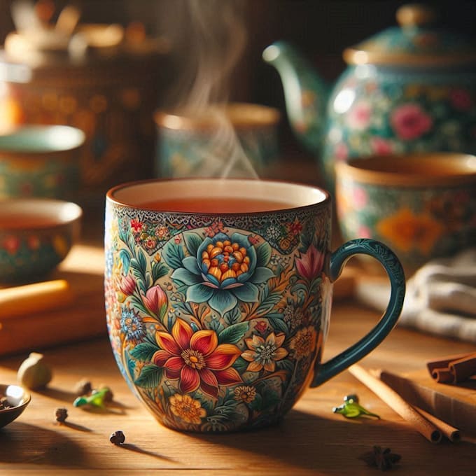 create a custom coffee mug design illustration