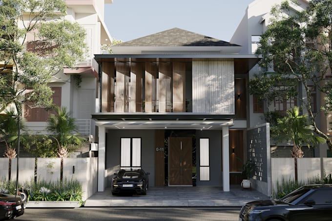 exterior design with realistic render
