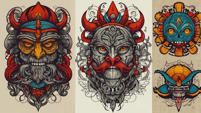draw american traditional tattoo design by request