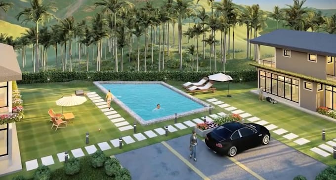 do architectural rendering, 3d walkthorugh animation real estate, hotel, houses