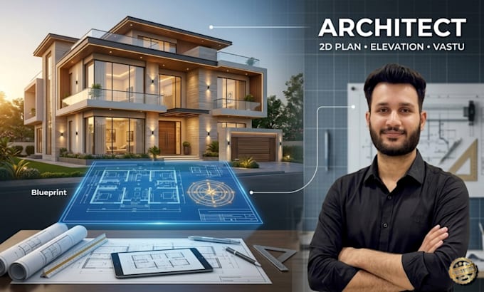design a 2d floor plan, front elevation, and vastu shastra layout