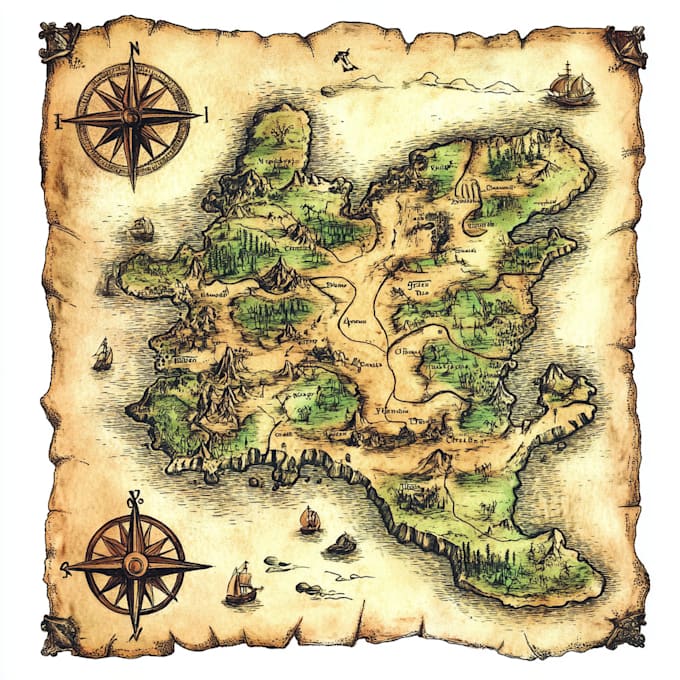 make your fantasy map for rpg, novels
