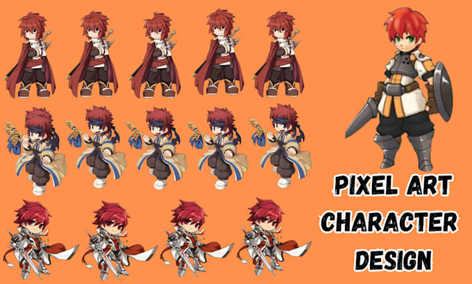 Do 8 bit, 16 bit isometric pixel art character animation game asset ...