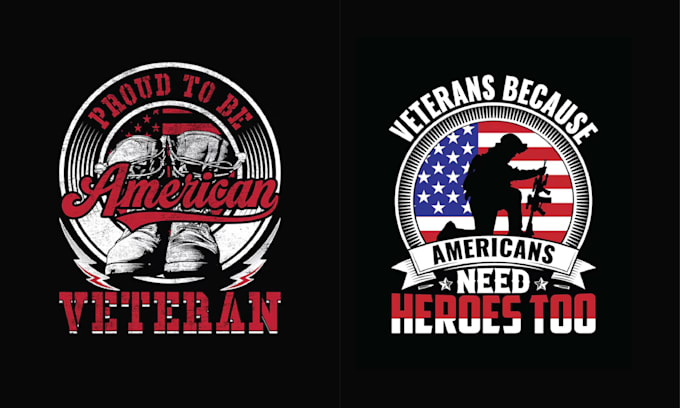 create retro t shirt army veteran logo