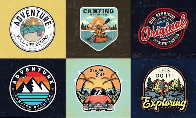 round logo, badge, patch, stamp design