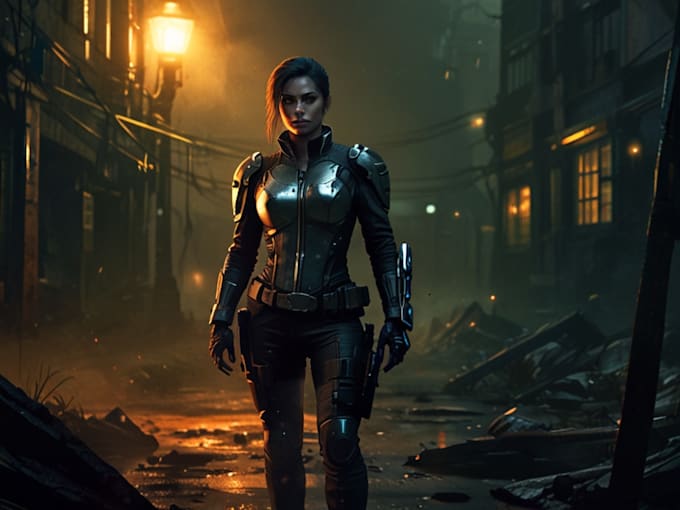 do sci fi horror and fantasy scene concept art illustrations