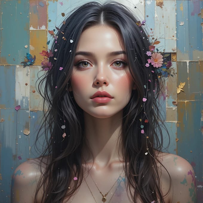 draw a digital abstract art illustration