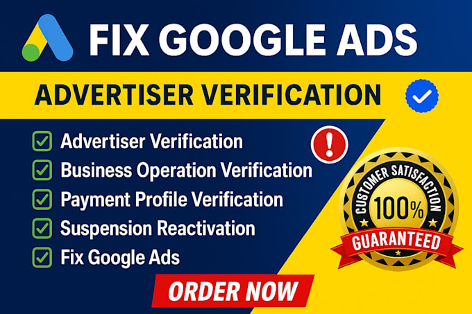 do business operation verification, ads account and advertiser verification